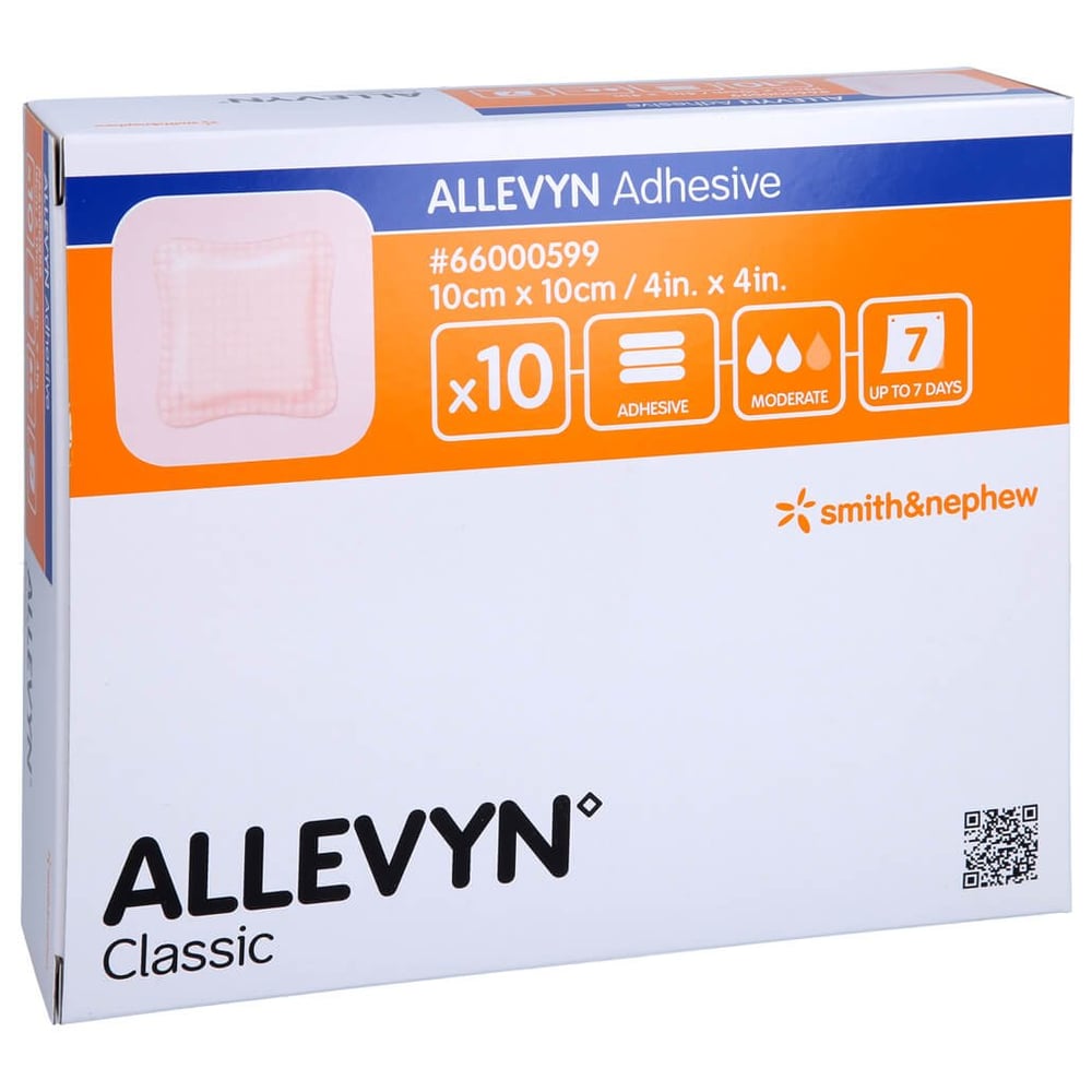 Allevyn Adhesive 10x10 cm haftende Wundauflage
