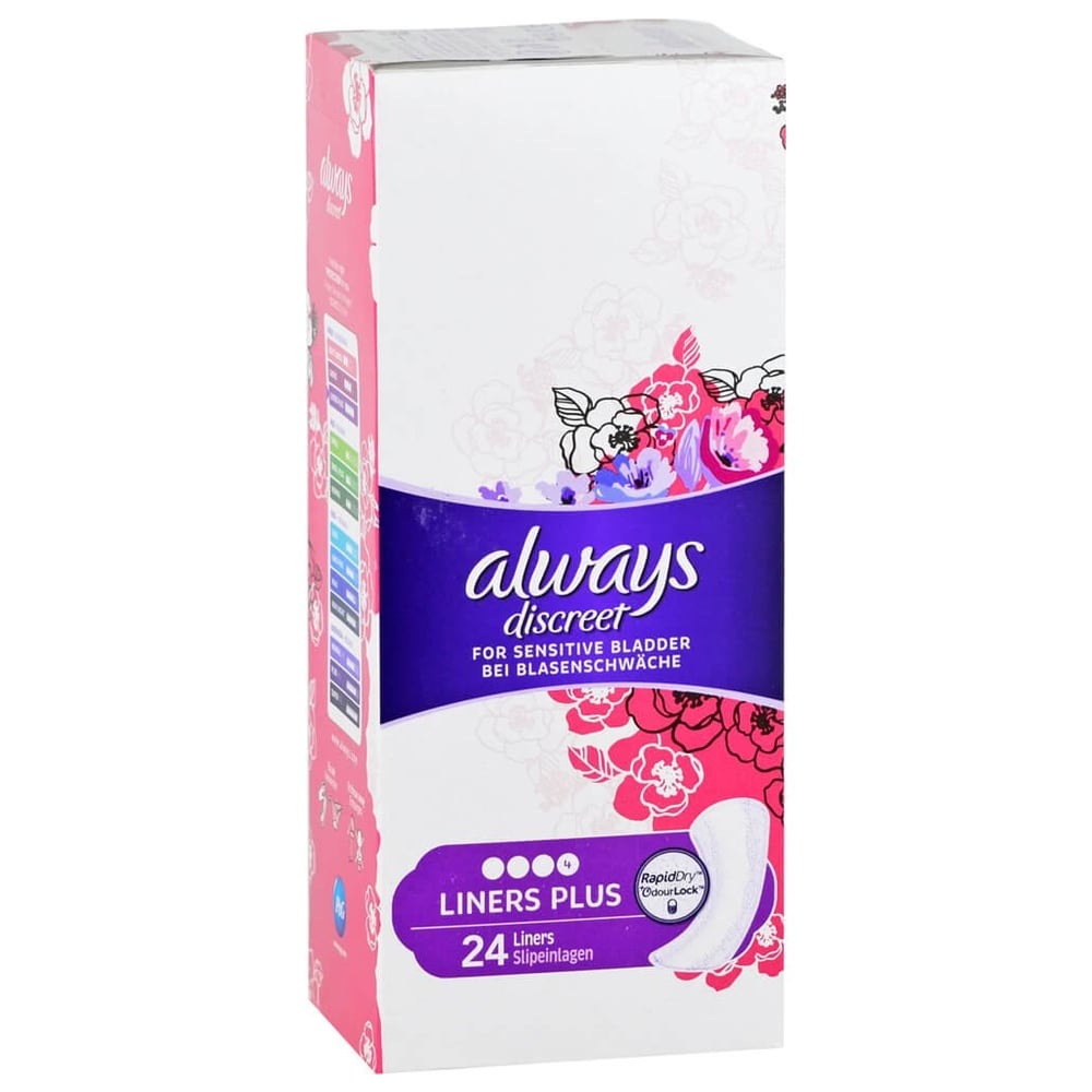 Always discreet Inkontinenz Liner plus Slipeinlag.