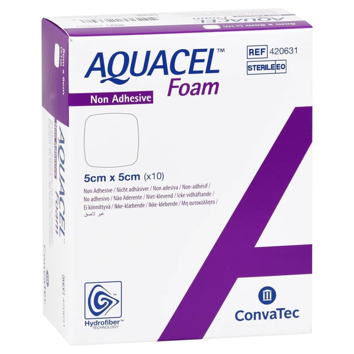 Aquacel Foam nicht adhäsiv 5x5 cm Verband