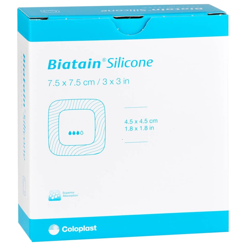 Biatain Silicone Schaumverband 7,5x7,5 cm