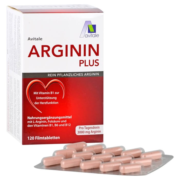 Arginin plus Vitamin B1+B6+B12+Folsäure