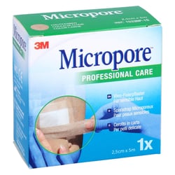 Micropore Vliespfl.2,5 cmx5 m haut 1533np-1s