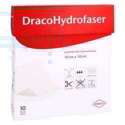 Dracohydrofaser 10x10 cm gelbildender Faserverband