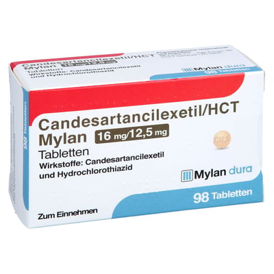 Candesartancilexetil/HCT Mylan 16 mg/12,5 mg Produktbild 1