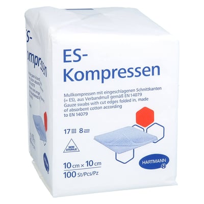 Es-kompressen unsteril 10x10 cm 8fach