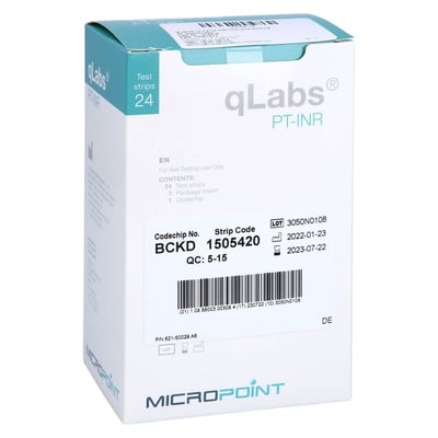 qLabs PTZ-INR Tests zur INR Bestimmung