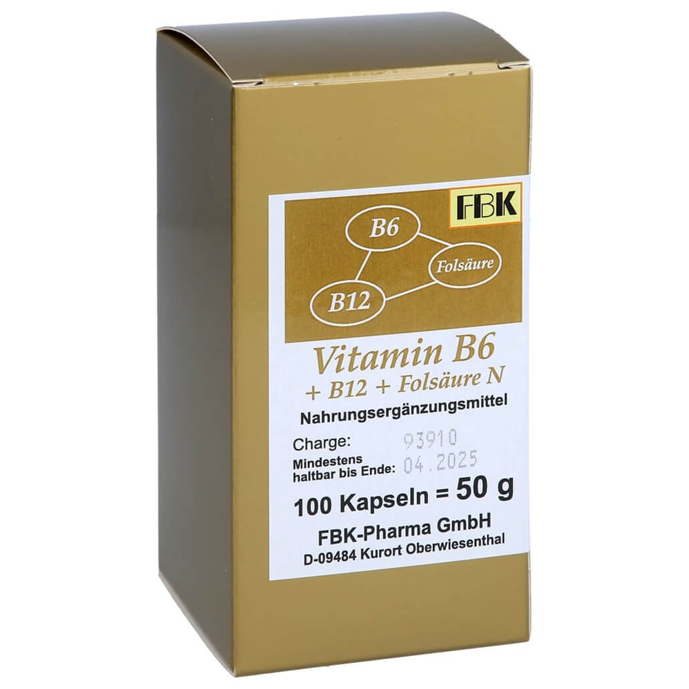 Vitamin B 6 + B 12 + Folsäure N Kapseln