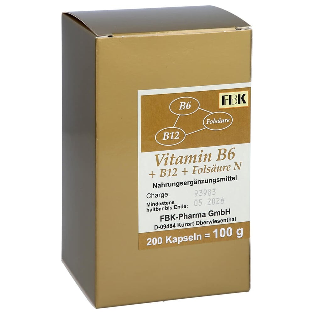 Vitamin B 6 + B 12 + Folsäure N Kapseln