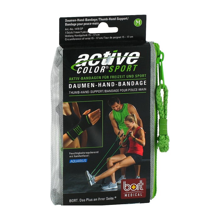 Bort ActiveColor Sport Daumen-Hand-Band.M schw/gr.