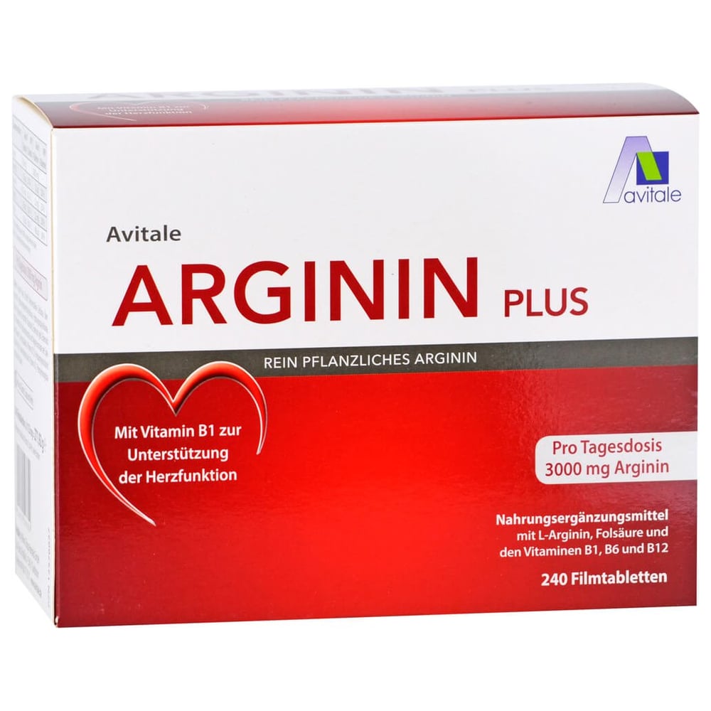 Arginin plus Vitamin B1+B6+B12+Folsäure