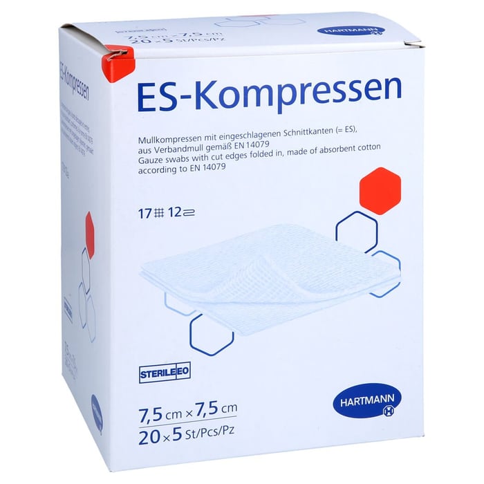 ES-KOMPRESSEN steril 7,5x7,5 cm Großpackung