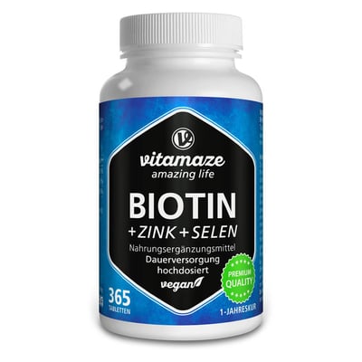 Biotin 10 mg hochdosiert + Zink + Selen Produktbild 1