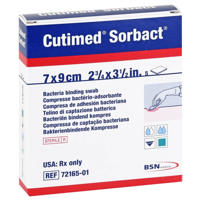 Cutimed Sorbact Kompressen 7x9 cm