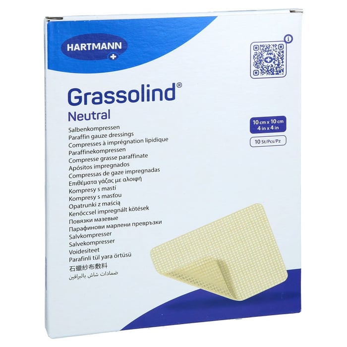 Grassolind Salbenkompressen 10x10 cm steril