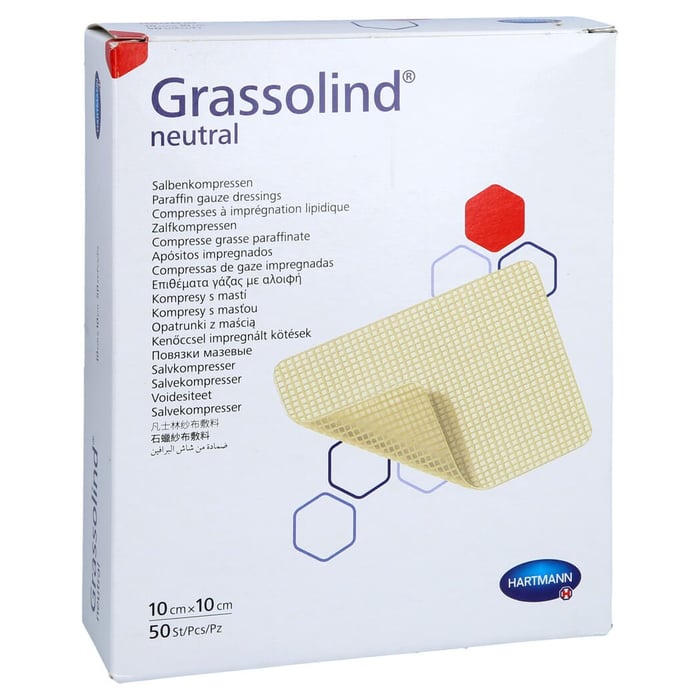 Grassolind Salbenkompressen 10x10 cm steril