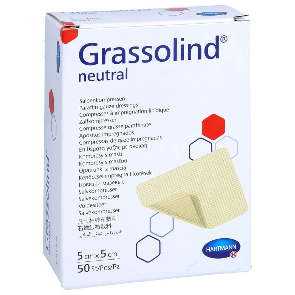 Grassolind Salbenkompressen 5x5 cm steril