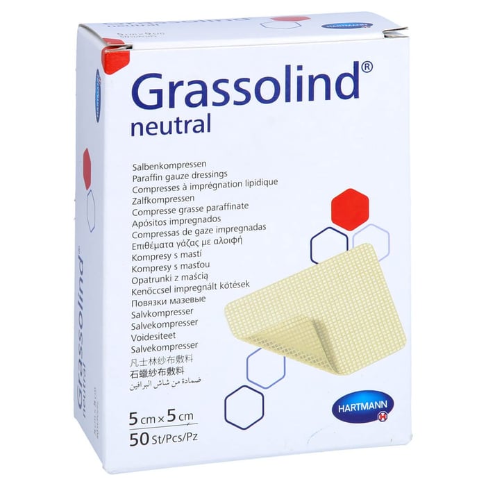 Grassolind Salbenkompressen 5x5 cm steril