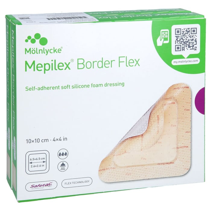 Mepilex Border Flex 10x10 cm Schaumverband haft.