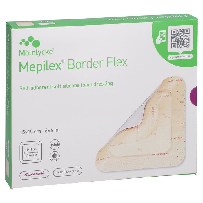 Mepilex Border Flex 15x15 cm Schaumverband haft.