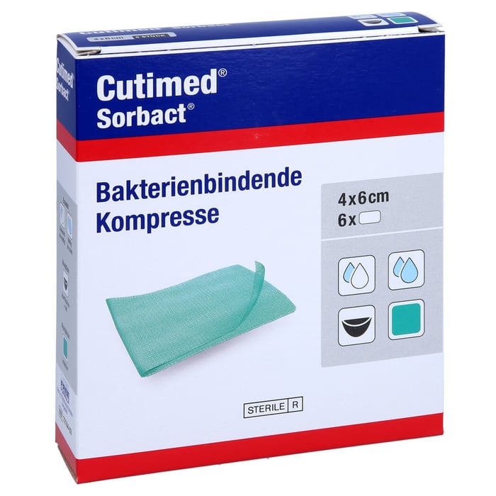 Cutimed Sorbact Kompressen 4x6 cm