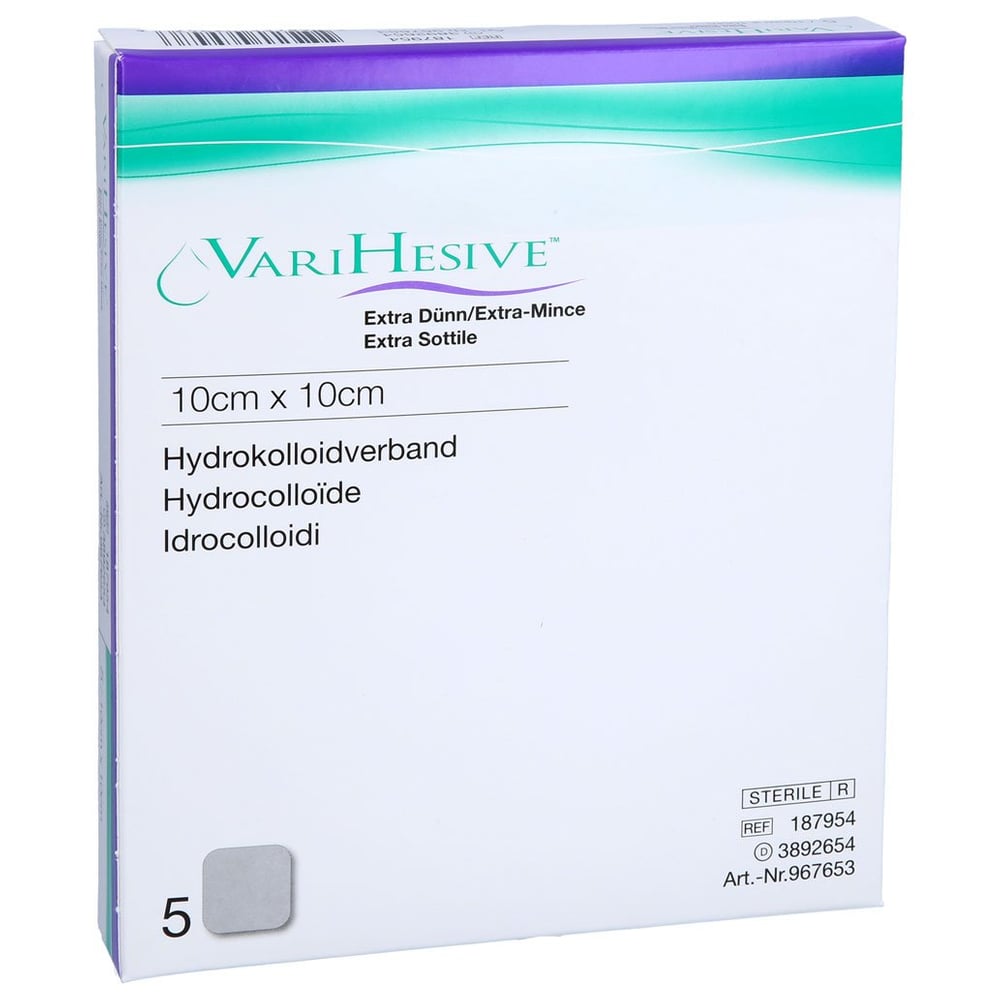 Varihesive extra dünn 10x10 cm Hkv hydroaktiv