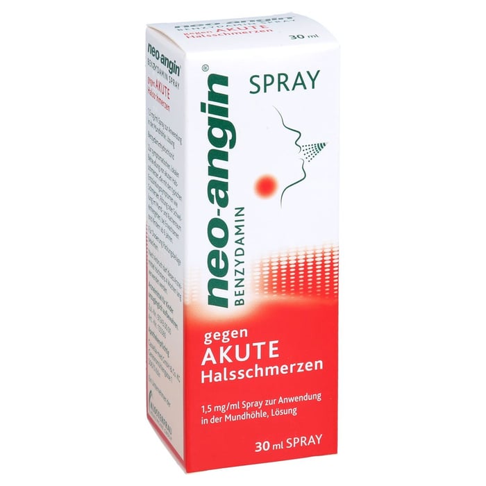 Neo-Angin Benzydamin Spray gegen akute Halsschmerzen