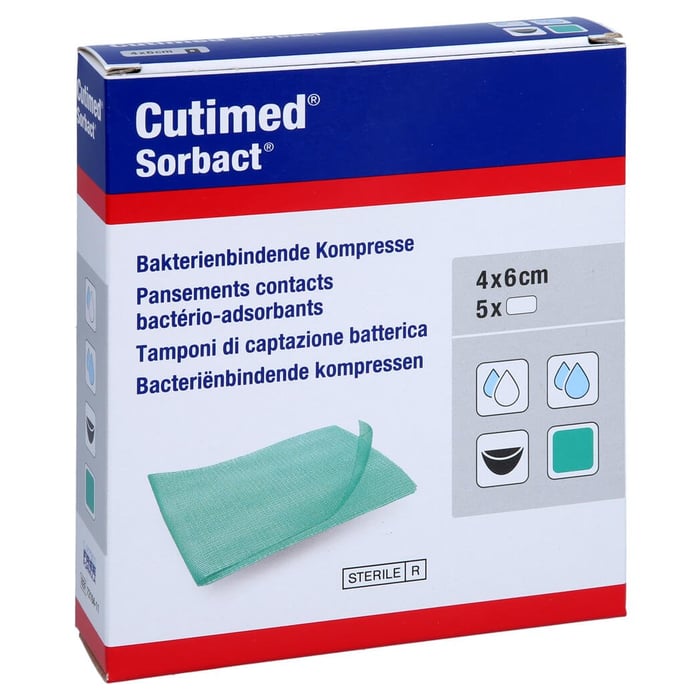 Cutimed Sorbact Kompressen 4x6 cm