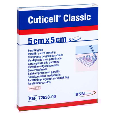 Cuticell Classic Wundgaze 5x5 cm 1001 Artikel Medical