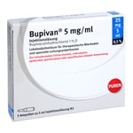 Bupivan 0,5 % 5 mg/ml 25 mg/5 ml Glasamp. Produktbild 1