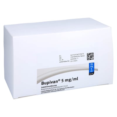 Bupivan 0.5% 5mg/ml 25mg/5ml Glasamp.