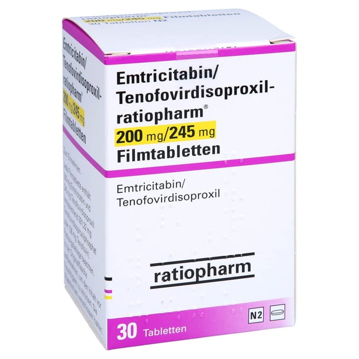 Emtricitabin/Tenofovirdisoproxil-ratiopharm 200mg/245mg