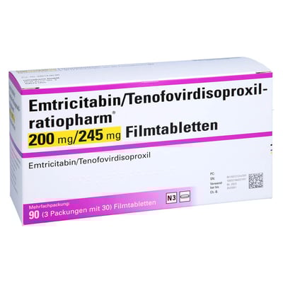 Emtricitabin/Tenofovirdisoproxil-ratiopharm 200 mg/245 mg
