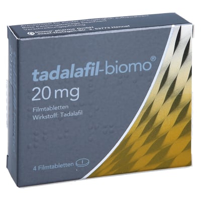 Tadalafil-biomo 20 mg Filmtabletten Produktbild 1