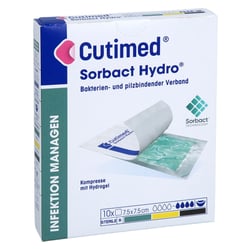 Cutimed Sorbact Gel Kompressen 7.5x7.5cm
