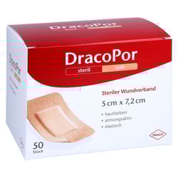 Dracopor Wundverband 5x7,2 cm steril hautfarben