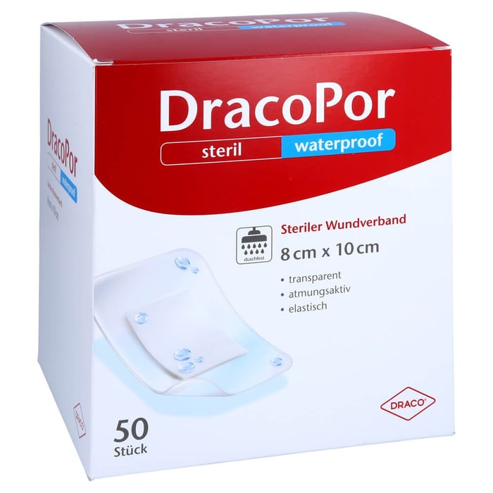 Dracopor waterproof Wundverband 8x10 cm steril