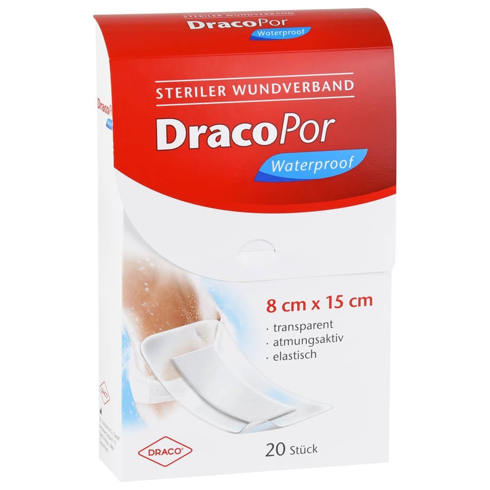 Dracopor waterproof Wundverband 8x15 cm steril