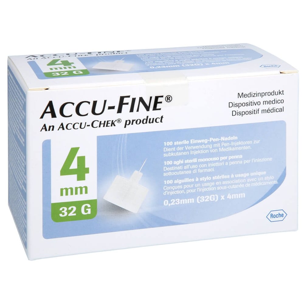 Accu-Fine Sterile Nadeln für Insulinpens 4 mm