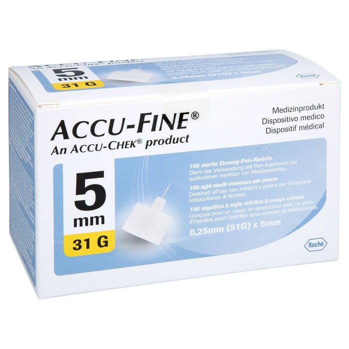 ACCU-FINE Sterile Nadeln für Insulinpens 5 mm