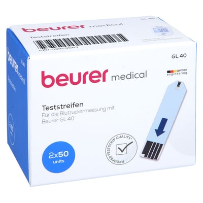 Beurer Gl40 Blutzuckerteststreifen 1001 Artikel Medical
