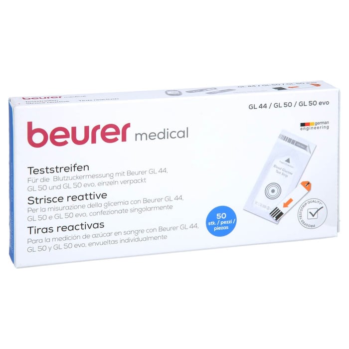 Beurer Gl44/gl50 Blutzucker-Teststreifen Folie