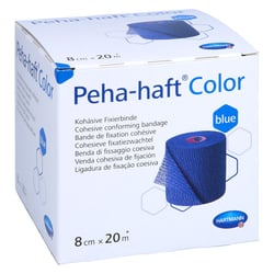 Peha-haft Color Fixierbinde latexfrei 8 cmx20 m blau B2B Medical