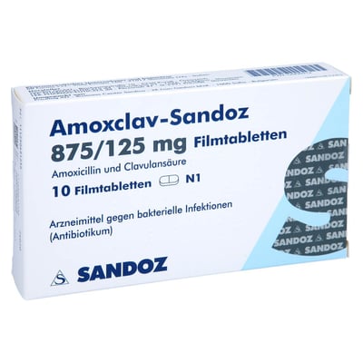 Amoxclav Sandoz 875 mg + 125 mg Filmtabletten