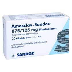 Amoxclav Sandoz 875 mg + 125 mg Filmtabletten