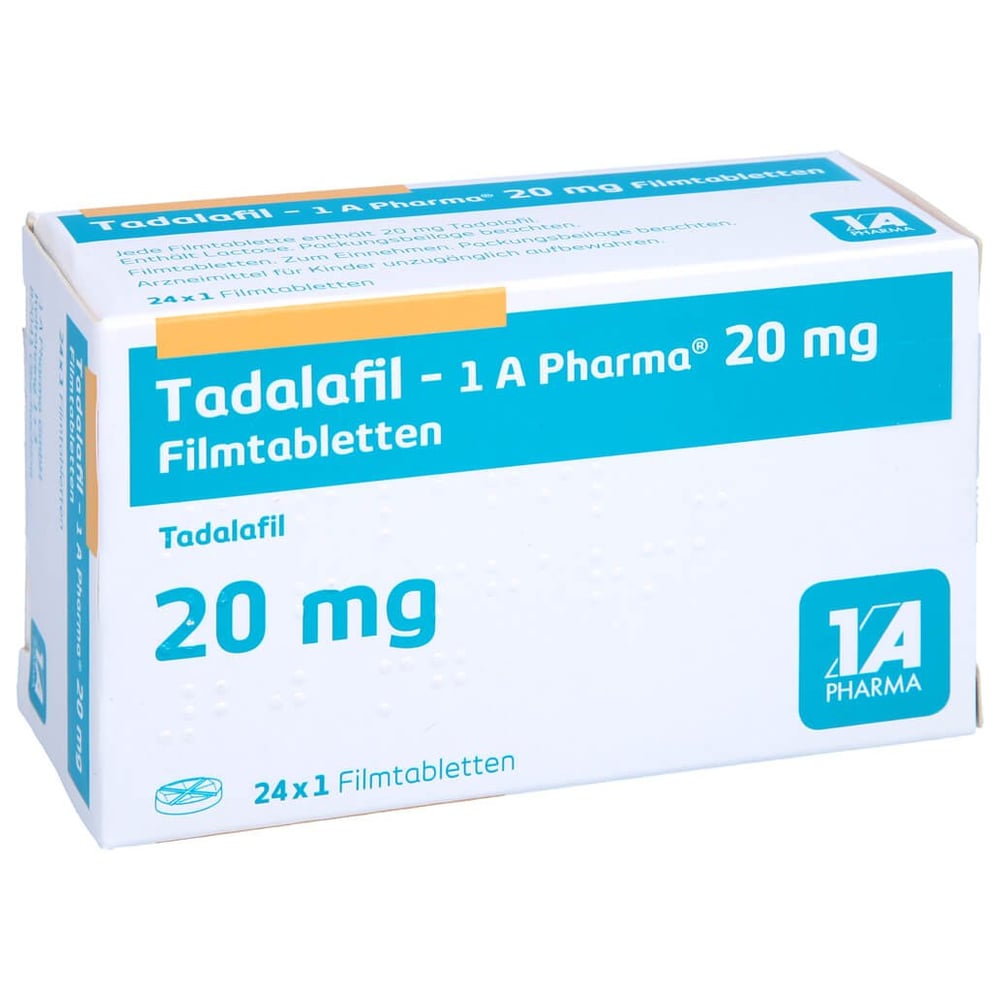Tadalafil - 1 A Pharma 20 mg Filmtabletten