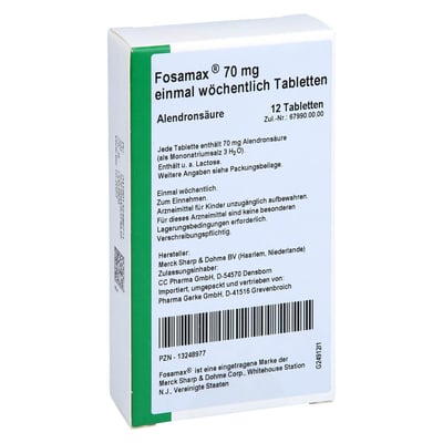 Fosamax 70 mg einmal wöchentlich Tabletten Produktbild 1
