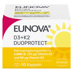 Eunova Duoprotect D3+k2 1000 I.E./80 µg Kapseln
