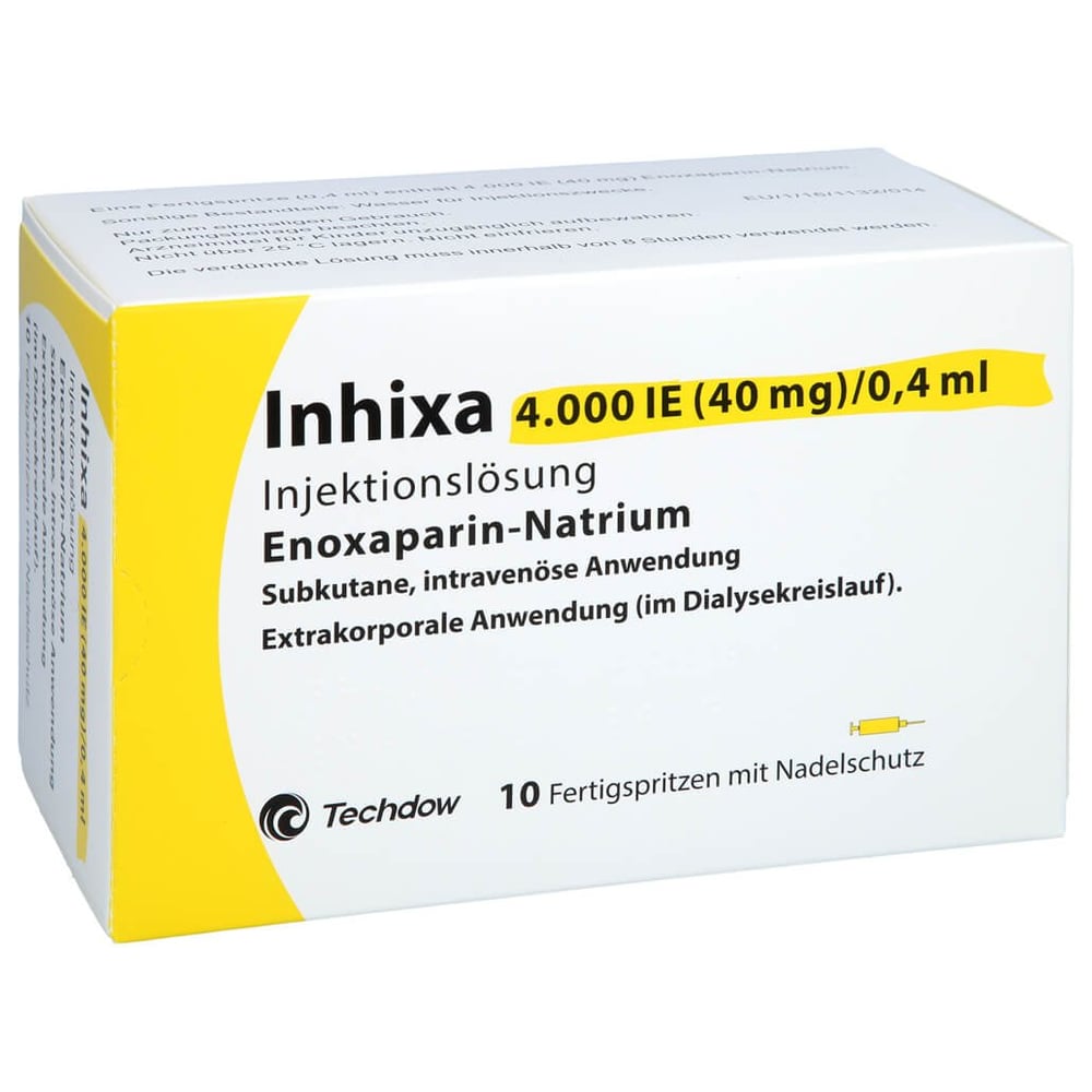 Inhixa 4000 I.E. (40 mg)/0,4 ml Injektionslösung