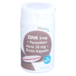 Zink 5 mg + Pantothensäure 18 mg + Biotin Kapseln