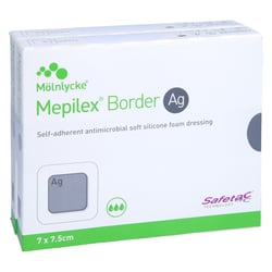 Mepilex Border Ag Schaumverband 7x7,5 cm steril B2B Medical